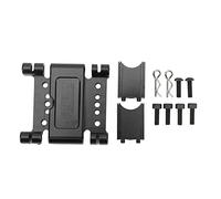plplaaoo Plaque de Fixation RC à différence Moyenne en Alliage d'aluminium usiné CNC, pièce de Rechange Durable de Haute précision pour Voitures 1/7 1/8 RC avec Supports et vis Inclus (Noire)