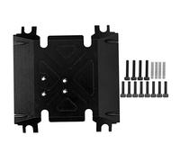 plplaaoo Plaque de Protection de Voiture RC, Support de boîte de Vitesses Centrale en Alliage d'aluminium usiné CNC, Accessoire léger et Durable adapté pour Wraith 90018 90048 à l'échelle (Noire)