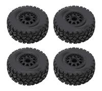 plplaaoo Pneus de Camion de Course Courte RC pneus en Caoutchouc durables à Haute Traction Performances Stables pour TRAXXAS Slash 1/10 Noir 109mm 4 pièces