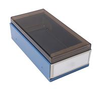 plplaaoo Porte-cartes d'index Boîte à cartes de crédit en plastique transparent Extrémité extensible Espace élargi Organisateur de bureau design coulissant pour le stockage de cartes de