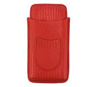 plplaaoo Porte-cigares Étui à cigares de Voyage Portable en Cuir 3 capacités de cigares Hydratant Toucher Confortable Coutures précises Design à la Mode pour Hommes (Rouge)