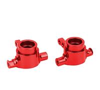 plplaaoo RC Steering Block Aluminum Alloy High Performance Precision CNC Machined Durable Wear Resistant for Traxxas Slash 4X4 1 10 Truck Dark Blue Red Optional 2PCS (Rouge)