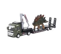 plplaaoo Remorque de Dinosaure en Alliage, modèle de Transporteur de Camion de Dinosaure, Conception de Simulation pour Enfants, Adultes, Enfants, Temps de Jeu, échelle 1:50, 32,4 cm