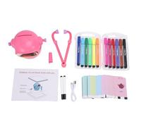 plplaaoo Robot de Dessin Automatique Intelligent, Jouet Amusant, Musique, Machine à Dessin éducative avec 100 Cartes, 14 stylos colorés pour l'éducation à Domicile, pour Enfants de 3 Ans (Rose)