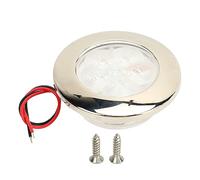 plplaaoo Rondelle LED 12 V plafonnier encastré durable économe en énergie 1 W lumière du jour blanc 5500 6300 K pour camping-car, bateau, yacht, éclairage intérieur en acrylique et acier