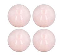 plplaaoo Rose Quartz Crystal Balls 4Pcs Finely Polished Healing Sphere for Meditation Decoration Chakra Practice 0.8in Diameter Unique Pure Crystal Gift