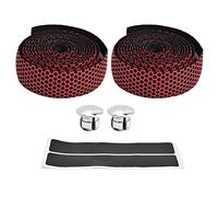 plplaaoo Ruban de Guidon de Vélo Antidérapant à Séchage Rapide Ruban de Guidon de Vélo Respirant Flexible Absorption des Chocs Ruban de Cyclisme pour Vélos de Course et Bâtons de Raquette (Rouge)