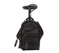 plplaaoo Sac de lonyard Oxford Tissu Fermeture Fermeture Portable Mini Socle de Portefeuille pour pièces d'identité de pièces d'identité Keys Lipsticks Accessoires de Voyage Noir