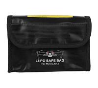 plplaaoo Sac de sécurité pour Batterie de Drone, antidéflagrant, Ignifuge, étui de Protection pour Air 2, Fibre Ignifuge Noire, léger, Portable, 1 2 3 Compartiments pour Piles (3 Batterie)