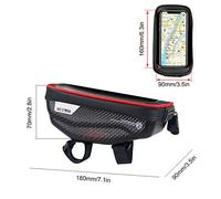 plplaaoo Sac de téléphone de vélo étanche pour écran Tactile, Coque Rigide en EVA, matériau PU, Cadre Avant de vélo, Support de Tube supérieur, Sac de Rangement pour Guidon pour Les