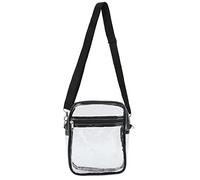 plplaaoo Sac Messager Transparent approuvé par Le Stade, Sac à bandoulière en PVC Transparent pour Le Travail, Les Voyages d'affaires, Les Concerts, l'inspection de sécurité, la Conception (L)