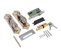 plplaaoo Serrure de poignée de porte à roulement silencieux, poignée de levier de sécurité réversible, serrure de porte de chambre à coucher, silencieuse, anti-collision, durable, portable