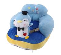 plplaaoo Soft de siège pour bébé en Peluche Confortable Chaise de Support d'angle réglable pour Tout-Petit apprenant à s'asseoir Chaise Assise Infantile matériau Doux léger Portable (Pingouin Bleu)