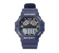 plplaaoo Sport Mens Digital Chronograph Strap Watch Classic Vintage Square Mens Digital Watch W50M étanche (Bleu)