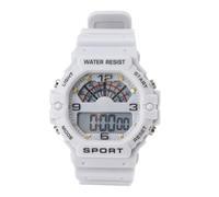 plplaaoo Sport Mens Digital Chronograph Strap Watch Classic Vintage Square Mens Digital Watch W50M étanche (Gris)