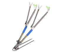 plplaaoo Support de canne à pêche télescopique Support de canne à pêche en acier inoxydable Longueur réglable de 1,7 m avec tête d'antenne rotative pour les amateurs de pêche sur divers