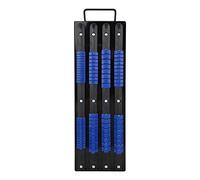 plplaaoo Support de douilles, support de rangement, rail de rangement, organisateur multifonction pour douilles 1/4 3/8 1/2 pouces avec 80 clips, construction durable en acier au chrome