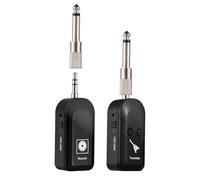 plplaaoo Système de Guitare sans Fil Rechargeable 2,4 g de Guitare Récepteur de récepteur de Guitare Ensemble de Transmission en Temps réel pour Guitare électrique Basse électrique (Noir)