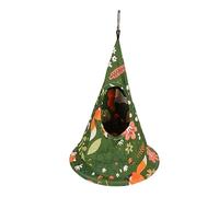 plplaaoo Tente pour Oiseaux, hamac Suspendu, nid de qualité supérieure, Doux, Respirant, Lavable, Maison de Couchage pour perroquets, perruches, Petits Oiseaux, Vert (20* Je Juge)
