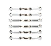 plplaaoo Tige de poussée de Voiture RC en Alliage d'aluminium, Accessoires de Liaison de Tige de tendeur réglables, pièces de Mise à Niveau pour modèles RC à échelle 1/10 1/8 6 pièces (Argent)