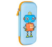 plplaaoo Trousse à Crayons Robot 3D pour Enfants, boîte à Crayons de Dessin animé EVA, Porte-Stylo de Grande capacité, Pochette à Crayons Portable pour garçons et Filles, Fournitures (Bleu Clair)