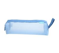 plplaaoo Trousse à Crayons Sac de Rangement pour stylos Fermeture éclair Maille en Nylon Transparent Léger Durable Grande capacité Organisateur de Papeterie pour écoliers Adolescents (Bleu Clair)