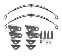 plplaaoo Type de Feuille de Feuille arrière en Acier Jeu de Suspension Kit de Mise à Niveau Haute Performance pour 1/14 Modèle de Camion Noir