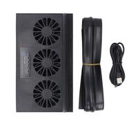 plplaaoo Ventilateur d'échappement à énergie solaire en voiture USB Charge Ryddy ABS Rubber ABS Ventilateur de refroidissement du véhicule multifonctionnel pour ventilation de fenêtres