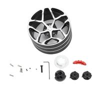 plplaaoo Volant d'émetteur en métal, Mise à Niveau du Volant d'émetteur RC pour Futaba Dumborc RadioLink Wfly Noir 43g 1.5oz