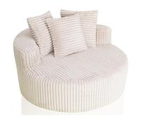 PLPLKTNNKK Canapé-Lit Rond en Velours Côtelé - Grand Fauteuil -130 * 38 * 38CM - avec Coussins Décoratifs - Canapé d'angle pour Salon Et Chambre À Coucher A,130 * 38 * 38CM
