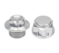 PLQAWRBT Écrou de blocage d'axe de roue avant/arrière CNC pour moto, compatible avec Husqvarna TE/FE/TX/FX 125-501 (2014-2022)(2 set Silver)