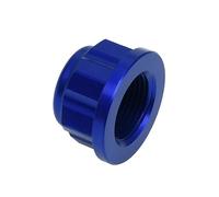 PLQAWRBT Écrou de blocage d'axe de roue avant/arrière CNC pour moto, compatible avec Husqvarna TE/FE/TX/FX 125-501 (2014-2022)(Rear Blue)