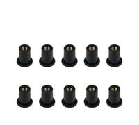 PLQAWRBT Écrous à sertir en caoutchouc, fixation aveugle, accessoires de fixation pour pare-brise, carénage et capot de moto, M4 M5 M6, compatibilité universelle(M5)