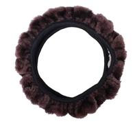 PLQAWRBT Housse de Volant en Peluche Chaude, protège-Volant | Plush Warm Gearshift Handbrake Protector Decoration Super Thick Collar Soft(Brown)