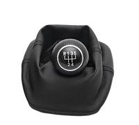 PLQAWRBT Levier de vitesses manuel avec pommeau à Compatible avec VW Golf | 5/6 Speed Gearbox Manual Dust Cover Compatible avec VW Bora, 3, 4, 5(Black,5 SPEED)