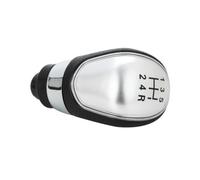 PLQAWRBT Pommeau de levier de vitesses manuel 5/6 Compatible avec Ford 2 | 5/6 Speed Manual Compatible avec Ford Focus, 3, MK2, MK3, Fiesta, Ecosport, C-Max, Kuga, S-Max, 2005-2015(Silver,5Speed)
