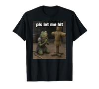 Pls Let Me Hit Drôle Médiéval Frog Knight Meme Crying Froggy T-Shirt