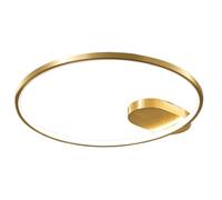 PLSDH Corps de Lampe en cuivre doré, plafonnier Circulaire Ultra-Mince, LED 3 températures de Couleur, plafonniers à encastrer à intensité Variable, Chambre à Coucher, Bureau, Bureau, plafonnier de