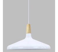 PLSDH Suspension Rouge Moderne avec Ampoule E27/E26, 16 Pouces, Suspension À Motif en Bois, Suspension De Style Minimaliste, Éclairage Suspendu Au Plafond Moderne, pour Îlot De Cuisine, Chambre