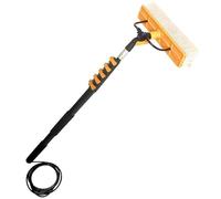PLSZLL Brosse de Nettoyage photovoltaïque, Perche télescopique à Eau, Brosse Extensible pour toiture de véranda, Nettoyage de Panneaux solaires, 11,4 m