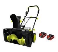 PLSZLL Chasse-Neige électrique à 180°, Direction réglable, alimenté par Batterie, Largeur de 50 cm, portée de 7,6 m, éclairage intégré, pour diverses Surfaces, allées