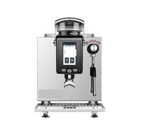 PLSZLL Machine à Expresso Professionnelle en Acier Inoxydable, Tactile, Automatique, avec broyeur Silencieux, Double chaudière et Alimentation en Eau. Facile à Nettoyer.