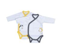 Bodies bébé à manches longues lot de 2 blanc NAISSANCE(50CM)