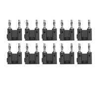 Plug à 2 Voies Banana Dual Banana Pild à Double Banane Banane en Laiton PE Materifice élevé conductivité Facile à Utiliser pour Les Instruments électroniques Automobiles 10pcs Pack (Noir)