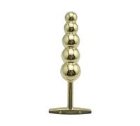 Plug anal anal Crochet Anal en métal doré de 150g, plug Anal avec cinq boules de perles, masturbateur gay, produit de jouet sexuel pour adulte