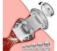 Plug anal creux avec jeu de plugs S/M/L/XL plug anal ouvert transparent expansion anale spéculum vagin dilatateur anus expanseur gode SM prostate lavement anal tunnel plug sex toy(S+M+L+XL)