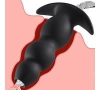 Plug Anal Creux Silikon Butt Plug Enorme Jouet Anal Avec Base Etroite Evasée et 3 Perles Expansion du Vagin Dilatation de l'Anus Tunnel Plugs Entraînement Anal Jouet Sexuel pour Hommes Femmes