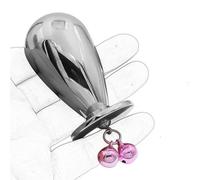 Plug anal en acier inoxydable avec chaîne et clochettes, design métal massif pour stimulation sensorielle, accessoire SM pour massage du point G et exploration adulte