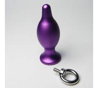 Plug Anal en Acier Violet taille L avec anneau