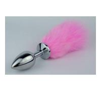 Plug Anal en Inox Queue de Lapin Bunny Rose Taille M